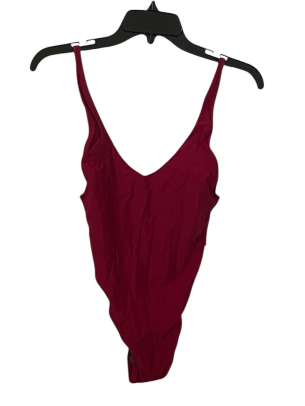 Relleciga Women's Wine Red One Piece Adjustable High Waisted Swimsuit Size S
